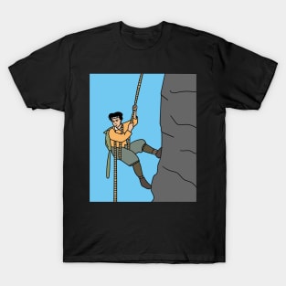 Retro Climbing Hiking In Nature T-Shirt